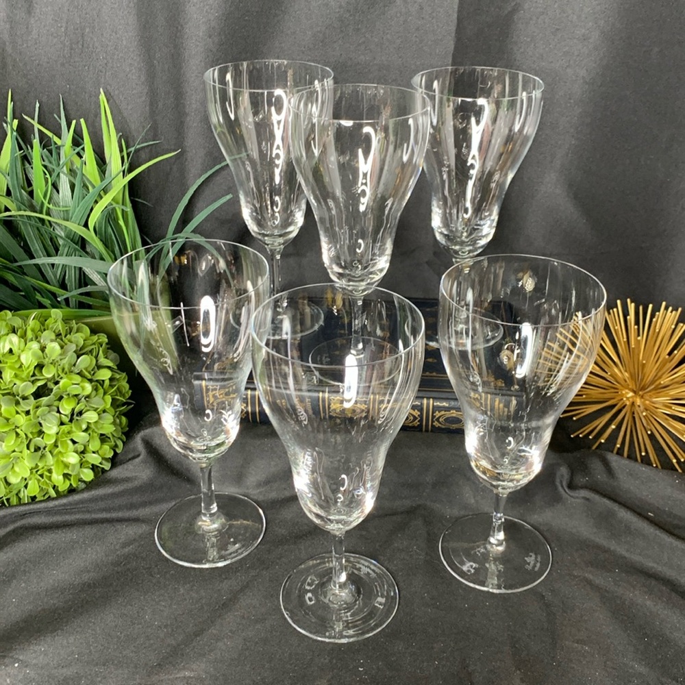 Set of 6 Vintage Romance II by Rosenthal Studio line Ice Tea / wine glasses